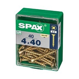 Lot De 40 Vis Acier Tête Fraisée Pozidriv Spax, Diam.4 Mm X L.40 Mm