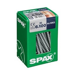 Lot De 30 Vis Acier Tête Cylindrique Spax, Diam.6 Mm X L.100 Mm