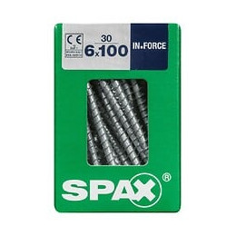Lot De 30 Vis Acier Tête Cylindrique Spax, Diam.6 Mm X L.100 Mm