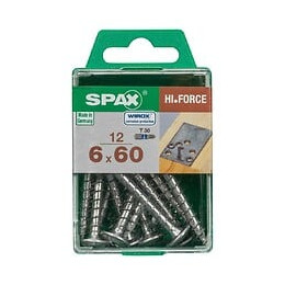 Lot De 12 Vis Acier Tête Fraisée Bombée Torx Spax, Diam.6 Mm X L.60 Mm