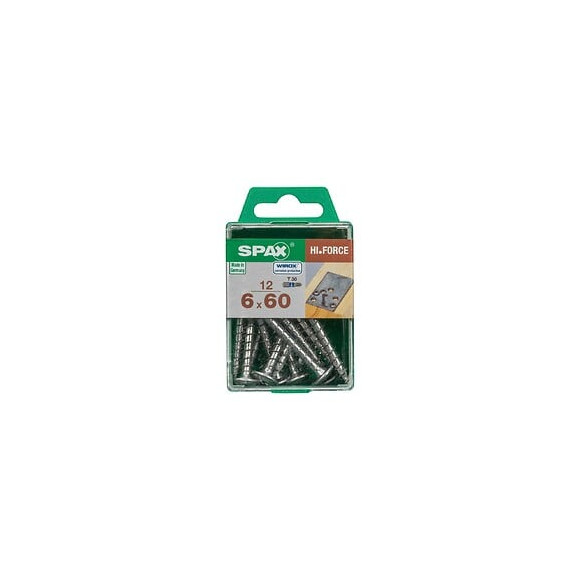 Lot De 12 Vis Acier Tête Fraisée Bombée Torx Spax, Diam.6 Mm X L.60 Mm