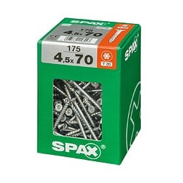 Lot De 175 Vis Acier Tête Fraisée Torx Spax, Diam.4.5 Mm X L.70 Mm