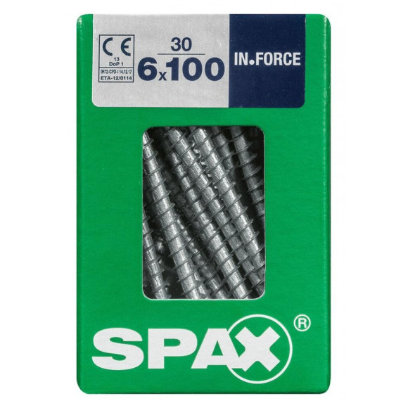 Lot De 30 Vis Acier Tête Cylindrique Spax, Diam.6 Mm X L.100 Mm