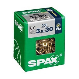 Lot De 200 Vis Acier Tête Fraisée Pozidriv Spax, Diam.3.5 Mm X L.30 Mm