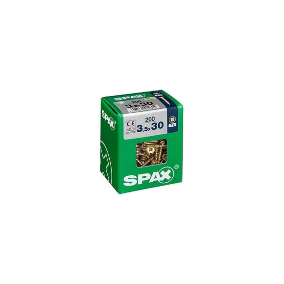 Lot De 200 Vis Acier Tête Fraisée Pozidriv Spax, Diam.3.5 Mm X L.30 Mm