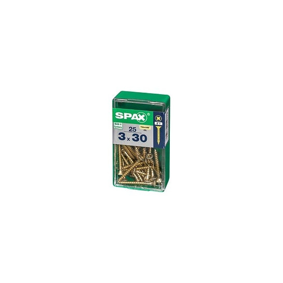 Lot De 25 Vis Acier Tête Fraisée Pozidriv Spax, Diam.3 Mm X L.30 Mm