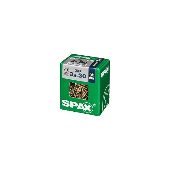 Lot De 200 Vis Acier Tête Fraisée Pozidriv Spax, Diam.3.5 Mm X L.30 Mm