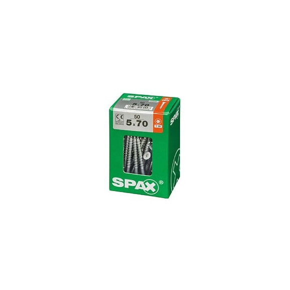 Lot De 50 Vis Acier Tête Fraisée Torx Spax, Diam.5 Mm X L.70 Mm