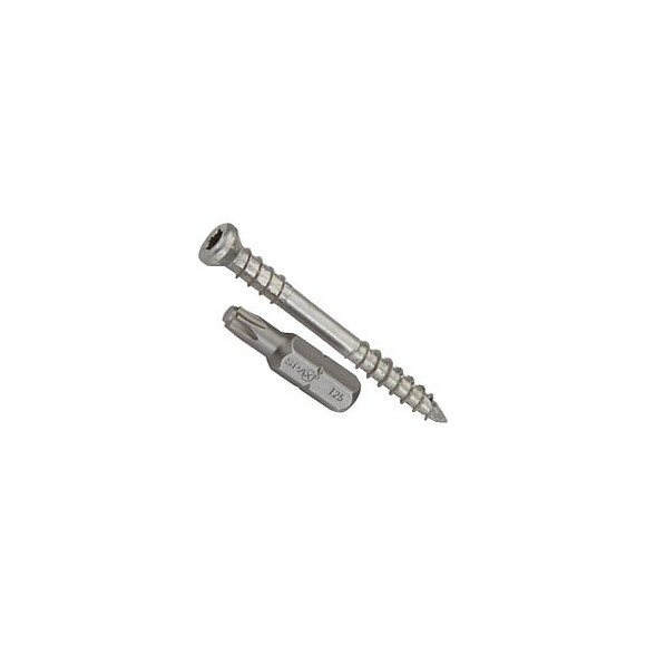 Lot De 230 Vis Inox Tête Cylindrique Torx Spax, Diam.5 Mm X L.50 Mm