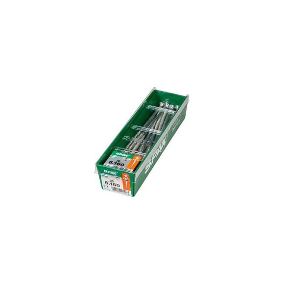 Lot De 20 Vis Acier Tête Fraisée Torx Spax, Diam.6 Mm X L.160 Mm