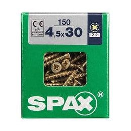 Lot De 150 Vis Acier Tête Fraisée Pozidriv Spax, Diam.4.5 Mm X L.30 Mm