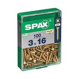 Lot De 100 Vis Acier Tête Fraisée Pozidriv Spax, Diam.3 Mm X L.16 Mm