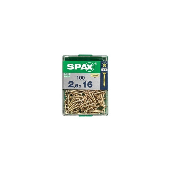 Lot De 100 Vis Acier Tête Fraisée Pozidriv Spax, Diam.2.5 Mm X L.16 Mm