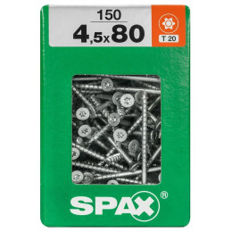 Lot De 150 Vis Acier Tête Fraisée Torx Spax, Diam.4.5 Mm X L.80 Mm
