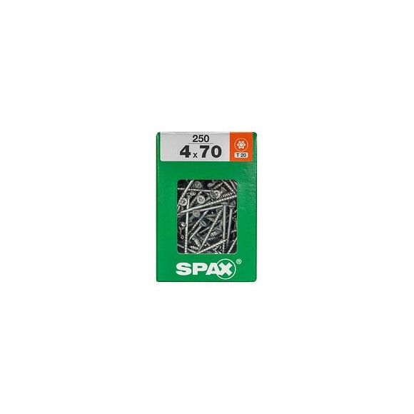 Lot De 250 Vis Acier Tête Fraisée Torx Spax, Diam.4 Mm X L.70 Mm