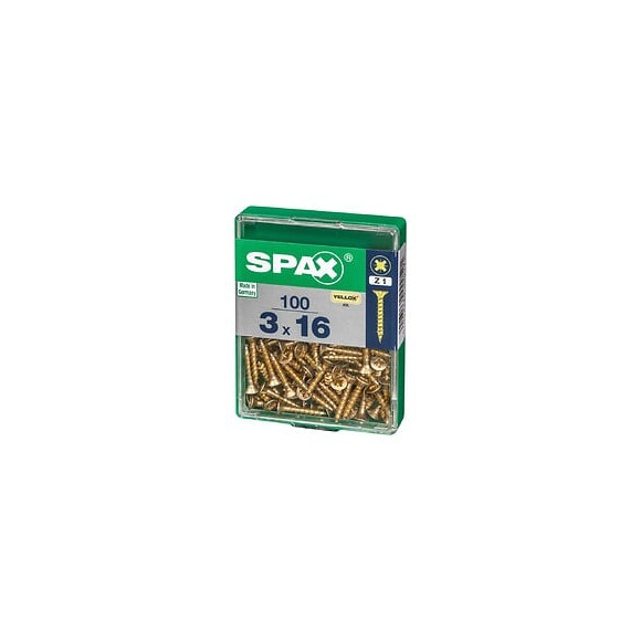 Lot De 100 Vis Acier Tête Fraisée Pozidriv Spax, Diam.3 Mm X L.16 Mm