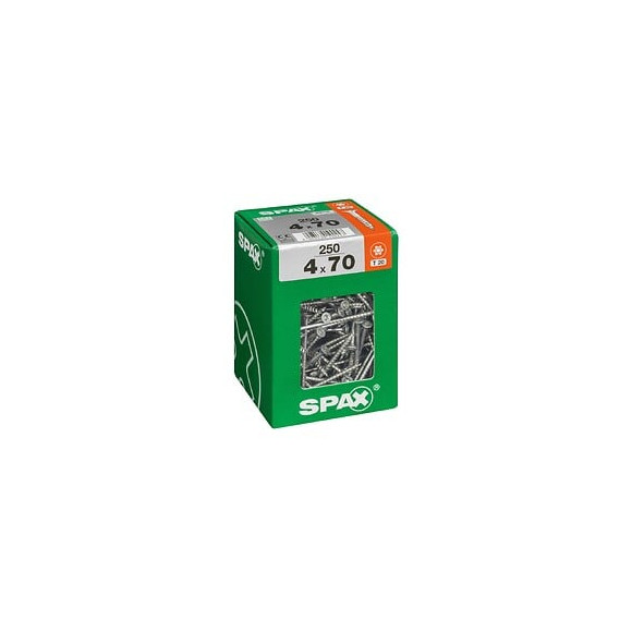 Lot De 250 Vis Acier Tête Fraisée Torx Spax, Diam.4 Mm X L.70 Mm