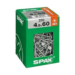 Lot De 250 Vis Acier Tête Fraisée Torx Spax, Diam.4.5 Mm X L.60 Mm