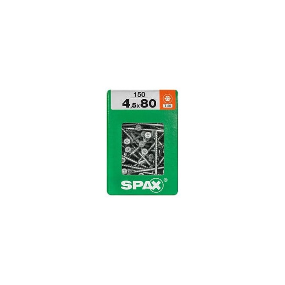 Lot De 150 Vis Acier Tête Fraisée Torx Spax, Diam.4.5 Mm X L.80 Mm