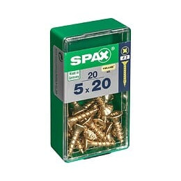 Lot De 20 Vis Acier Tête Fraisée Pozidriv Spax, Diam.5 Mm X L.20 Mm