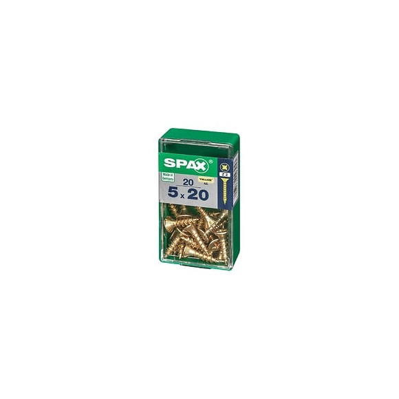 Lot De 20 Vis Acier Tête Fraisée Pozidriv Spax, Diam.5 Mm X L.20 Mm
