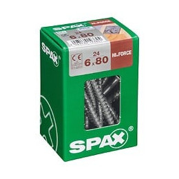 Lot De 24 Vis Acier Tête Fraisée Bombée Torx Spax, Diam.6 Mm X L.80 Mm