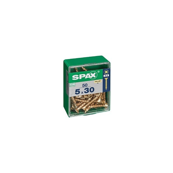 Lot De 50 Vis Acier Tête Fraisée Pozidriv Spax, Diam.5 Mm X L.30 Mm