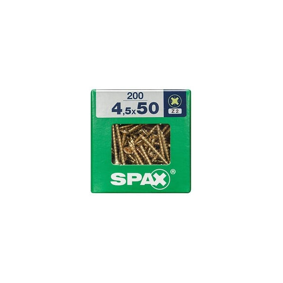 Lot De 200 Vis Acier Tête Fraisée Pozidriv Spax, Diam.4.5 Mm X L.50 Mm