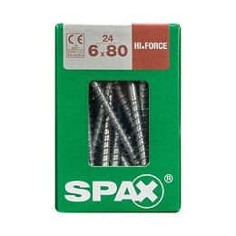Lot De 24 Vis Acier Tête Fraisée Bombée Torx Spax, Diam.6 Mm X L.80 Mm