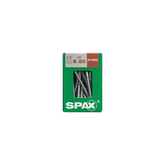 Lot De 24 Vis Acier Tête Fraisée Bombée Torx Spax, Diam.6 Mm X L.80 Mm
