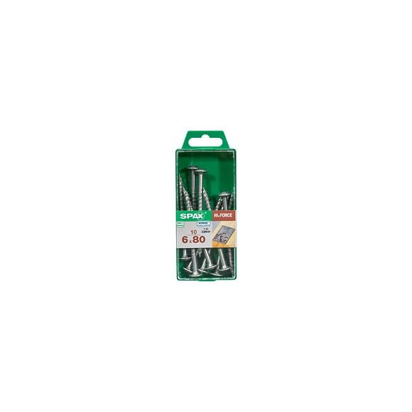 Lot De 10 Vis Acier Tête Fraisée Bombée Torx Spax, Diam.6 Mm X L.80 Mm