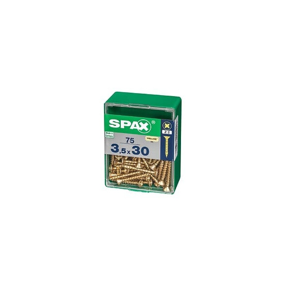 Lot De 75 Vis Acier Tête Fraisée Pozidriv Spax, Diam.3.5 Mm X L.30 Mm