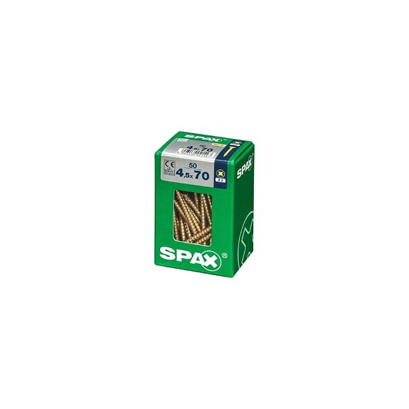 Lot De 50 Vis Acier Tête Fraisée Pozidriv Spax, Diam.4.5 Mm X L.70 Mm