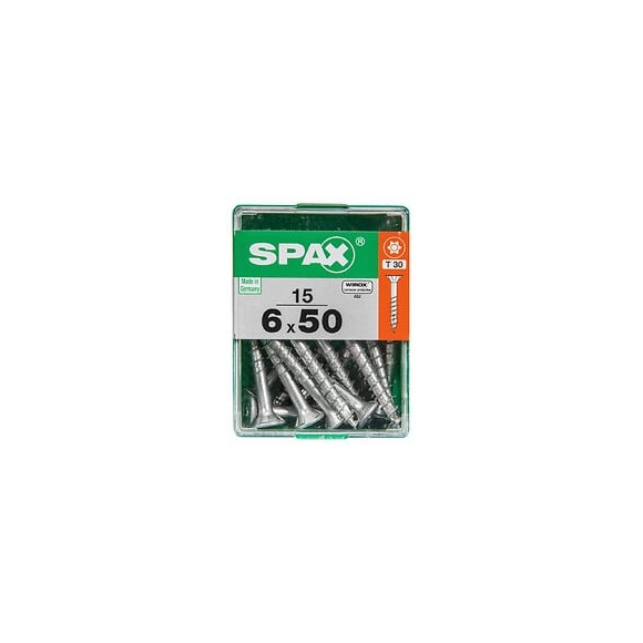 Lot De 15 Vis Acier Tête Autofraisée Plate Spax, Diam.6 Mm X L.50 Mm
