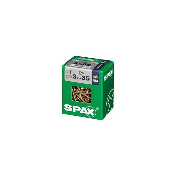 Lot De 175 Vis Acier Tête Fraisée Pozidriv Spax, Diam.3.5 Mm X L.35 Mm