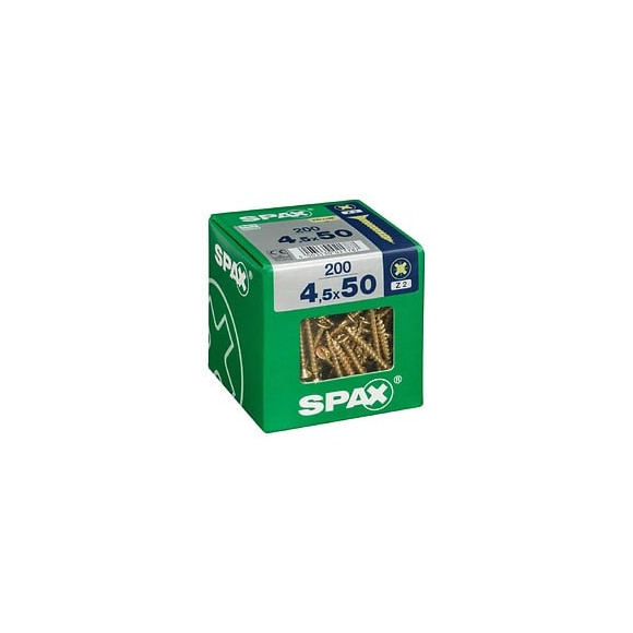 Lot De 200 Vis Acier Tête Fraisée Pozidriv Spax, Diam.4.5 Mm X L.50 Mm