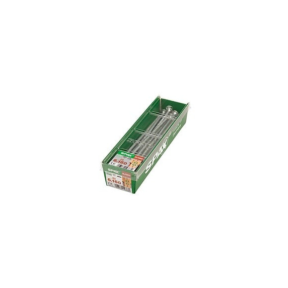 Lot De 20 Vis Acier Tête Fraisée Bombée Torx Spax, Diam.6 Mm X L.160 Mm