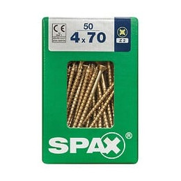 Lot De 50 Vis Acier Tête Fraisée Pozidriv Spax, Diam.4 Mm X L.70 Mm