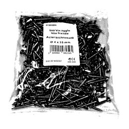 Sac 500 vis agglo bichromaté tête fraisée pozidriv 4x35 mm FORTFIX