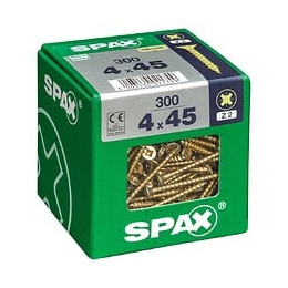 Lot De 300 Vis Acier Tête Fraisée Pozidriv Spax, Diam.4 Mm X L.45 Mm