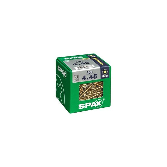 Lot De 300 Vis Acier Tête Fraisée Pozidriv Spax, Diam.4 Mm X L.45 Mm