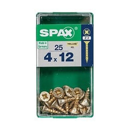 Lot De 25 Vis Acier Tête Cylindrique Bombée Pozidriv Spax, Diam.4 Mm X L.12 Mm