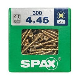 Lot De 300 Vis Acier Tête Fraisée Pozidriv Spax, Diam.4 Mm X L.45 Mm