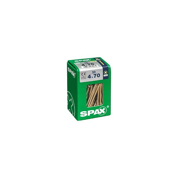 Lot De 50 Vis Acier Tête Fraisée Pozidriv Spax, Diam.4 Mm X L.70 Mm