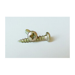 Sachet 28 vis agglo chrome 3 tête ronde fendue 3.5x20mm