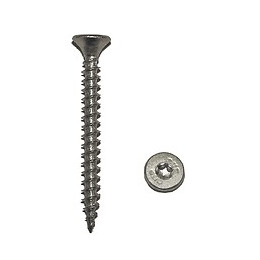 Sachet 9 vis agglo chrome 3 tête fraisée Torx 6x100mm