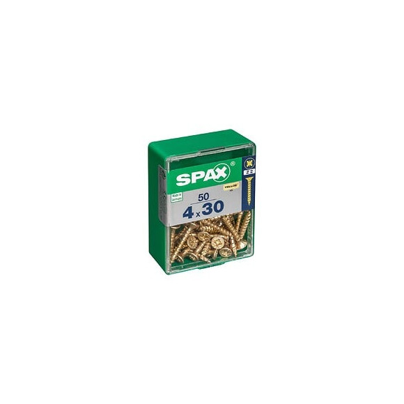 Lot De 50 Vis Acier Tête Fraisée Pozidriv Spax, Diam.4 Mm X L.30 Mm