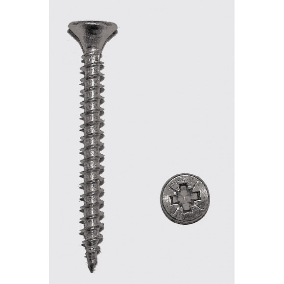 Sachet 22 vis agglo acier bichro tête fraisée podzi 4x45 mm FORTFIX