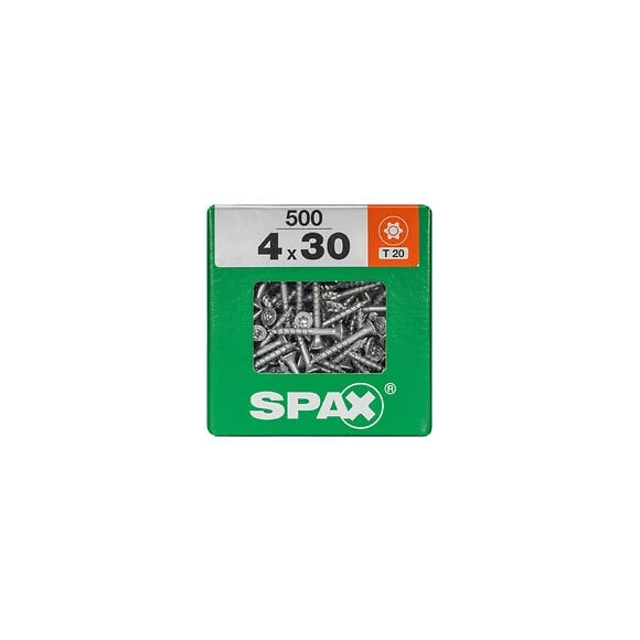 Lot De 500 Vis Acier Tête Fraisée Torx Spax, Diam.4 Mm X L.30 Mm