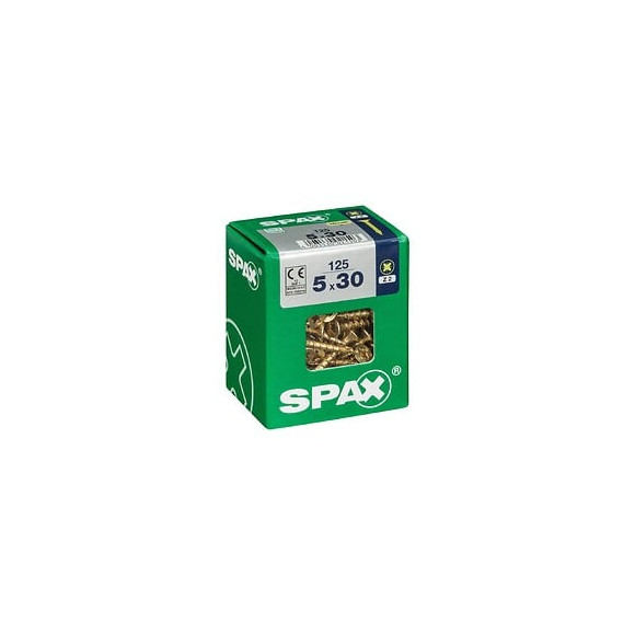 Lot De 125 Vis Acier Tête Fraisée Pozidriv Spax, Diam.5 Mm X L.30 Mm